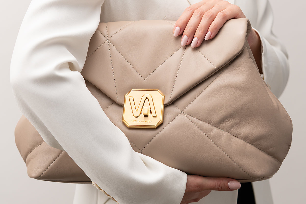 Aurea Clutches for Weddings: Crème Royale and Oyster
